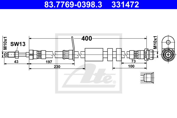 ATE Bremsschlauch 83.7769-0398.3