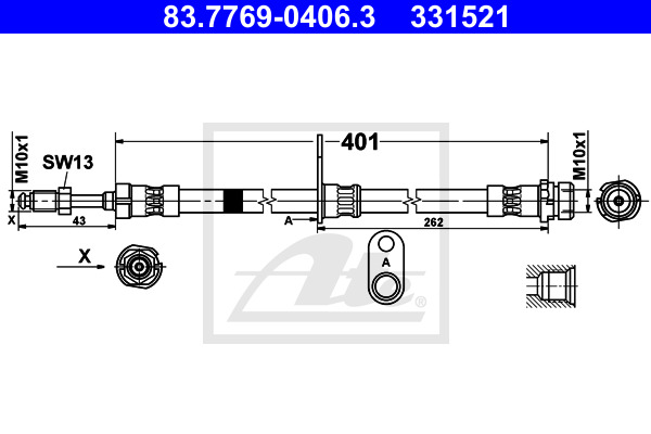 ATE Bremsschlauch 83.7769-0406.3