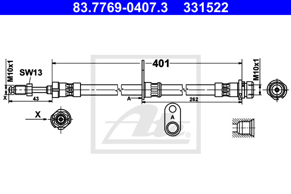 ATE Bremsschlauch 83.7769-0407.3
