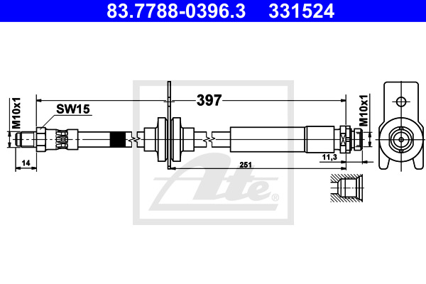 ATE Bremsschlauch 83.7788-0396.3