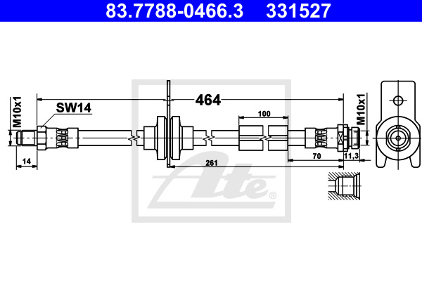 ATE Bremsschlauch 83.7788-0466.3
