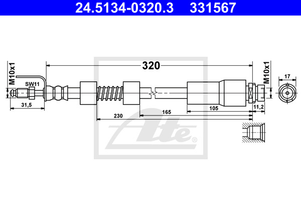 ATE Bremsschlauch 24.5134-0320.3