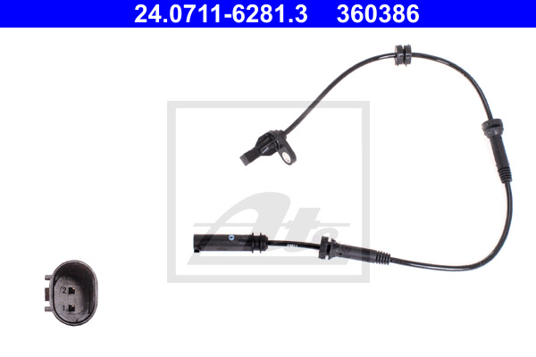ATE Sensor, Raddrehzahl 24.0711-6281.3