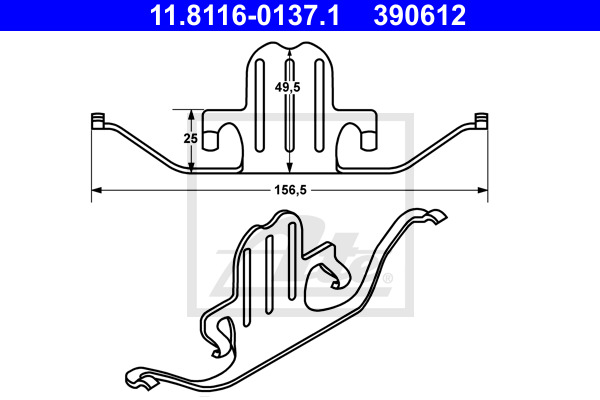 ATE Feder, Bremssattel 11.8116-0137.1