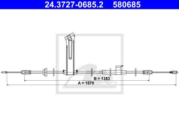 ATE Seilzug, Feststellbremse 24.3727-0685.2