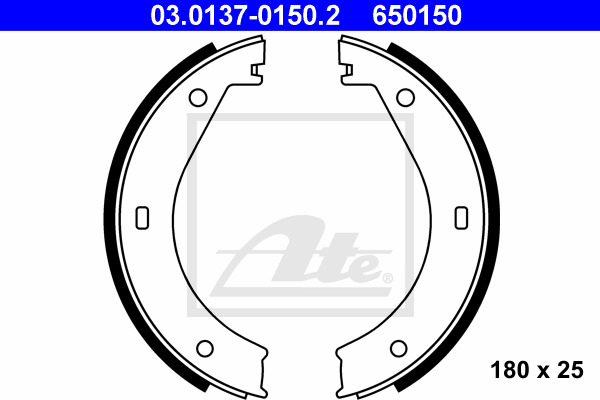 ATE Bremsbackensatz, Feststellbremse 03.0137-0150.2