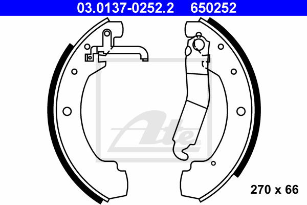 ATE Bremsbackensatz 03.0137-0252.2