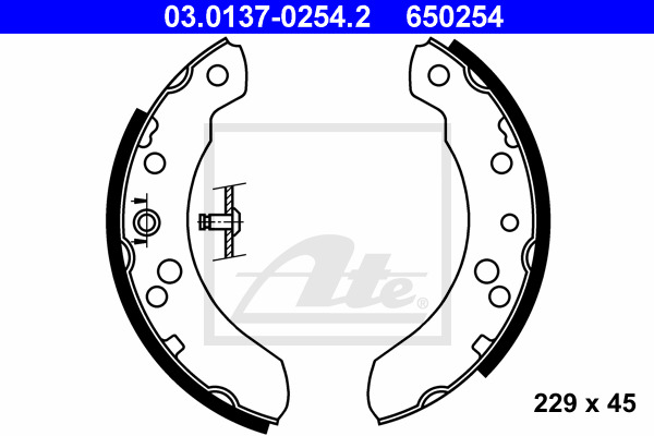 ATE Bremsbackensatz 03.0137-0254.2
