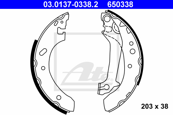 ATE Bremsbackensatz 03.0137-0338.2