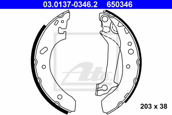 ATE Bremsbackensatz 03.0137-0346.2