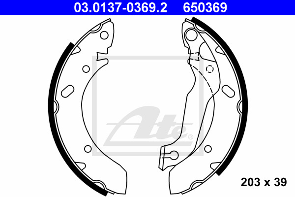 ATE Bremsbackensatz 03.0137-0369.2