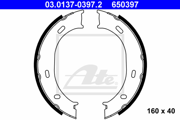 ATE Bremsbackensatz, Feststellbremse 03.0137-0397.2