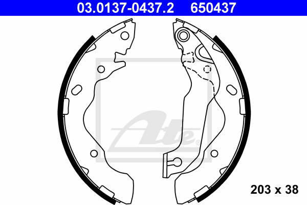 ATE Bremsbackensatz 03.0137-0437.2