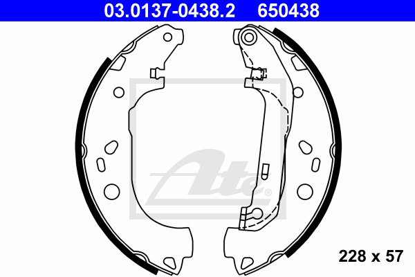 ATE Bremsbackensatz 03.0137-0438.2