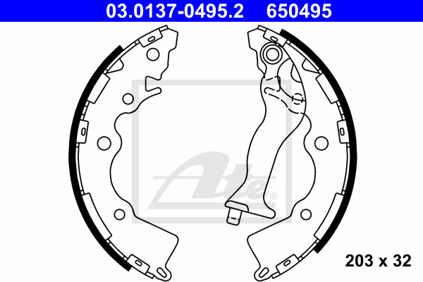 ATE Bremsbackensatz 03.0137-0495.2
