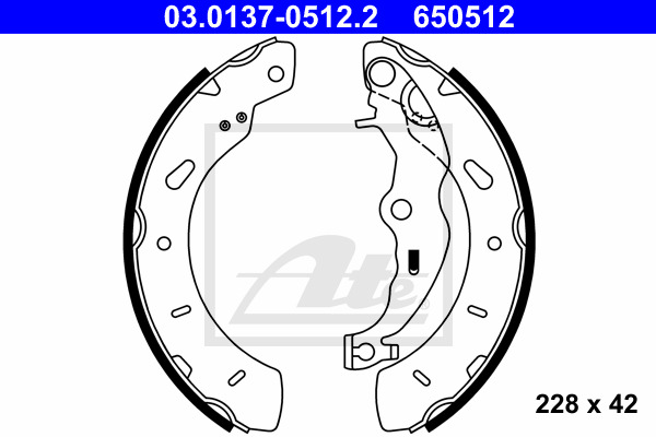 ATE Bremsbackensatz 03.0137-0512.2