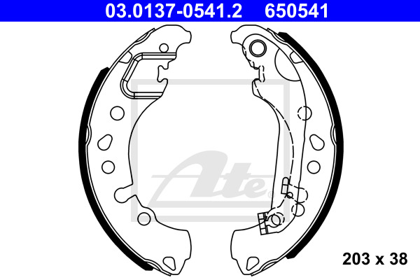 ATE Bremsbackensatz 03.0137-0541.2