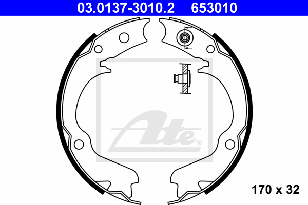 ATE Bremsbackensatz, Feststellbremse 03.0137-3010.2