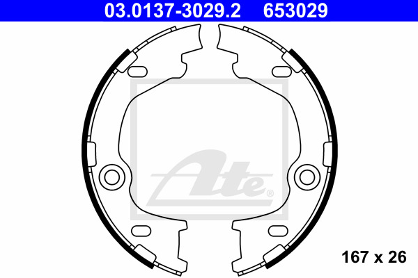 ATE Bremsbackensatz, Feststellbremse 03.0137-3029.2