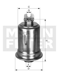 MANN-FILTER Kraftstofffilter WK 614/29