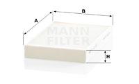 MANN-FILTER Filter, Innenraumluft CU 22 016