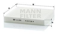 MANN-FILTER Filter, Innenraumluft CU 2345