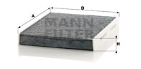 MANN-FILTER Filter, Innenraumluft CUK 2533-2