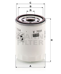 MANN-FILTER Ölfilter W 7034
