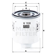 MANN-FILTER Ölfilter W 7038