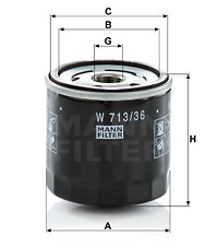 MANN-FILTER Ölfilter W 713/36