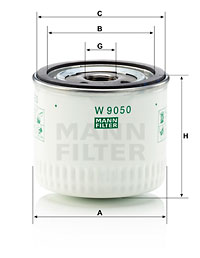 MANN-FILTER Ölfilter W 9050