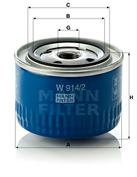 MANN-FILTER Ölfilter W 914/2