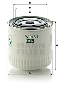 MANN-FILTER Ölfilter W 916/1