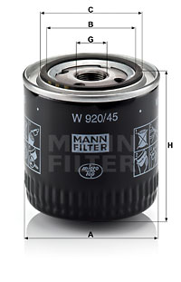 MANN-FILTER Ölfilter W 920/45