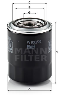 MANN-FILTER Ölfilter W 930/26