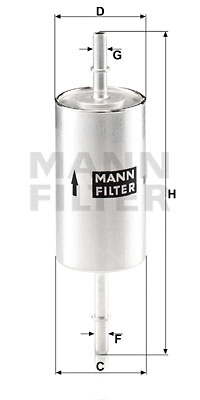 MANN-FILTER Kraftstofffilter WK 512/1