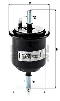 MANN-FILTER Kraftstofffilter WK 55/1