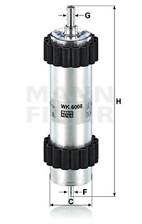 MANN-FILTER Kraftstofffilter WK 6008