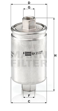MANN-FILTER Kraftstofffilter WK 612/2