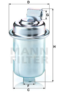 MANN-FILTER Kraftstofffilter WK 614/44