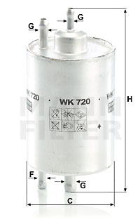 MANN-FILTER Kraftstofffilter WK 720