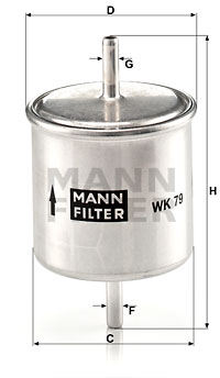 MANN-FILTER Kraftstofffilter WK 79