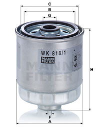 MANN-FILTER Kraftstofffilter WK 818/1