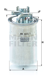MANN-FILTER Kraftstofffilter WK 823/1
