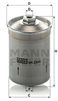 MANN-FILTER Kraftstofffilter WK 830/6