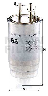 MANN-FILTER Kraftstofffilter WK 853/21