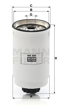 MANN-FILTER Kraftstofffilter WK 880