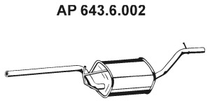 EBERSPÄCHER Mittelschalldämpfer 643.6.002