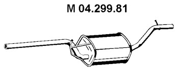 EBERSPÄCHER Mittelschalldämpfer 04.299.81