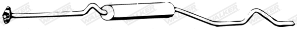 WALKER Mittelschalldämpfer 07851